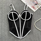 Color Blocking Striped Slim Camisole