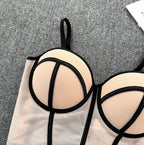 Color Blocking Striped Slim Camisole