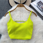 Backless Solid Color U-neck Camisole