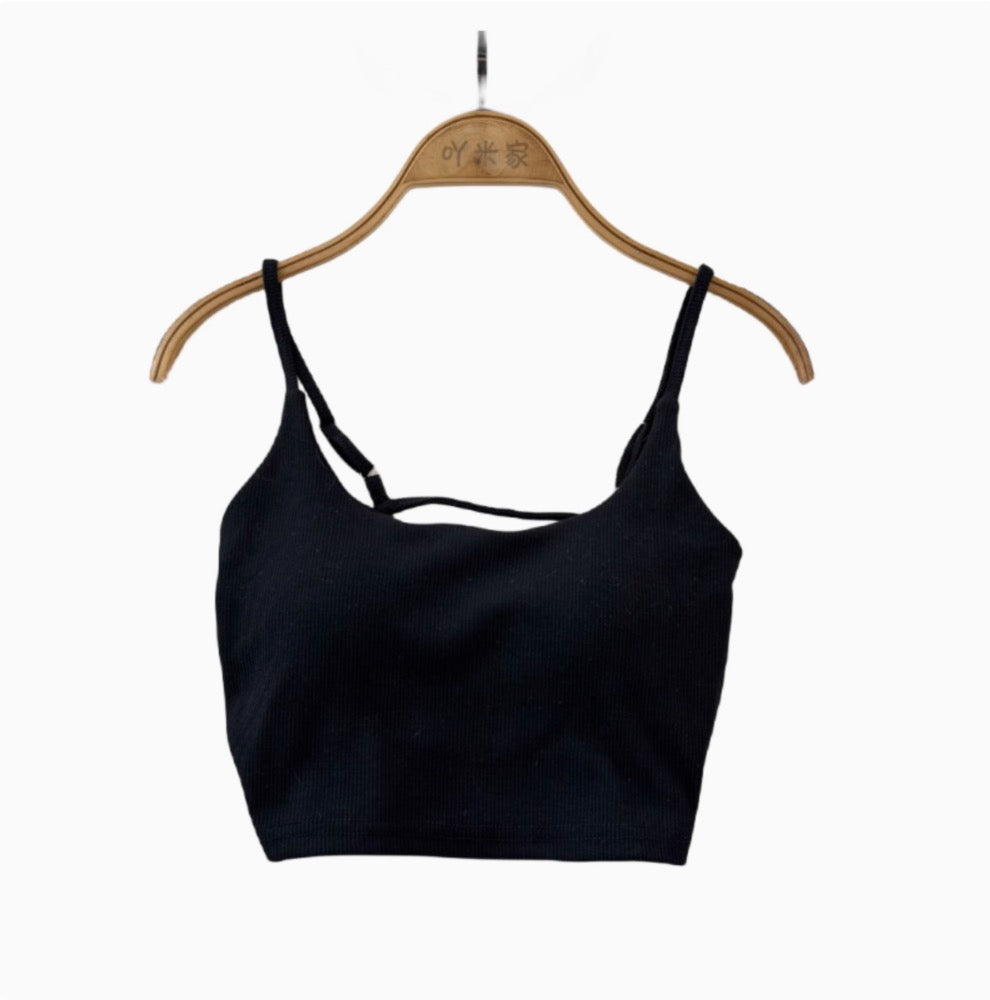 Backless Solid Color U-neck Camisole