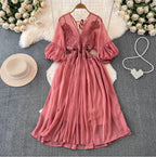 Bohemian Style Lace Chiffon Patchwork Dress
