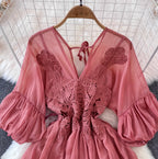 Bohemian Style Lace Chiffon Patchwork Dress