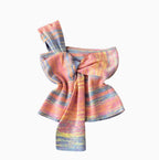 Colorful Striped Knotted One-shoulder Top