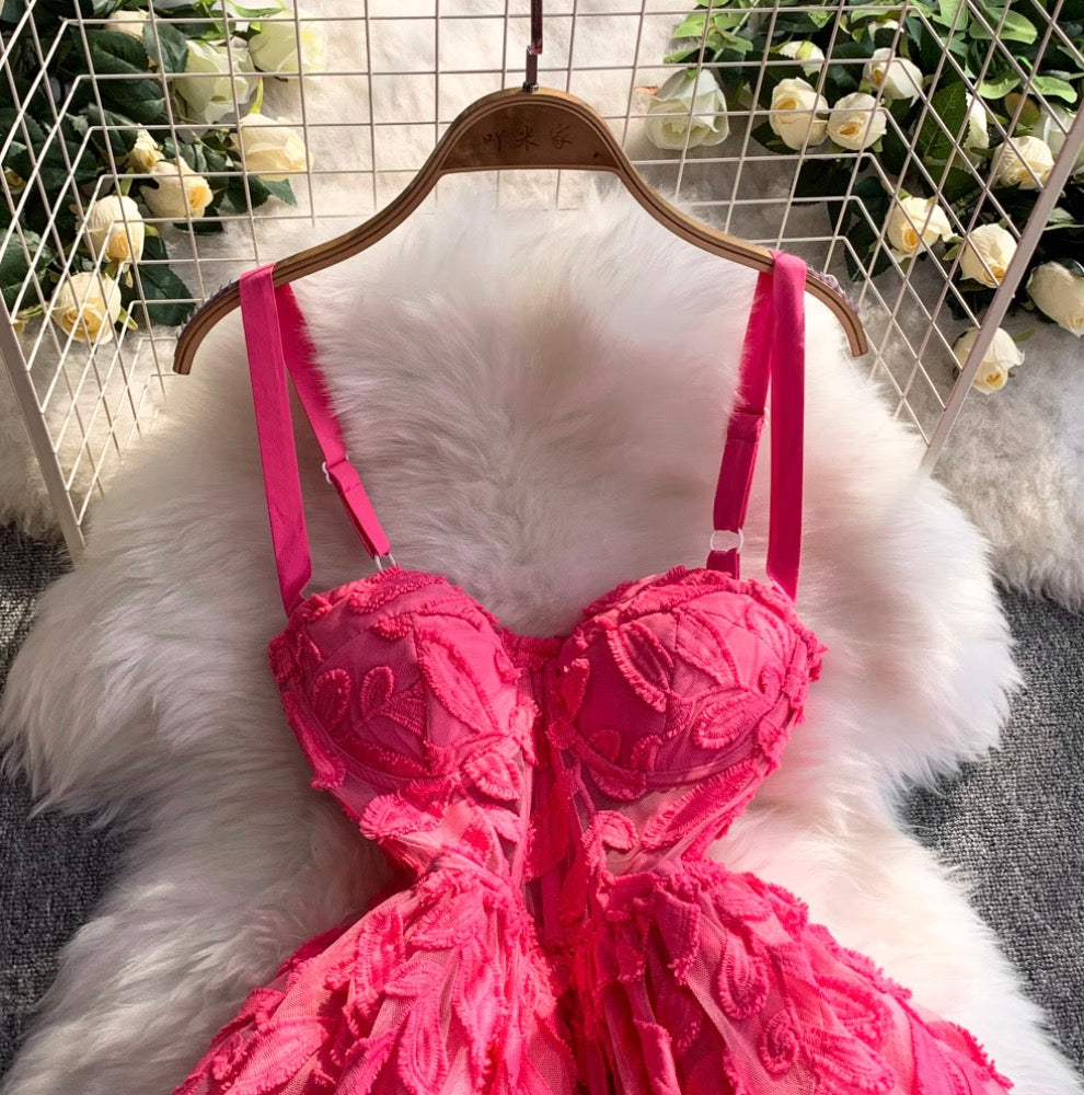 Sweetie Rose Red 3D Slip Dress
