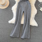 V-neck Houndstooth Tweed Slip Jumpsuits