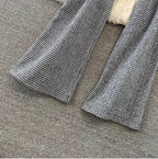 V-neck Houndstooth Tweed Slip Jumpsuits
