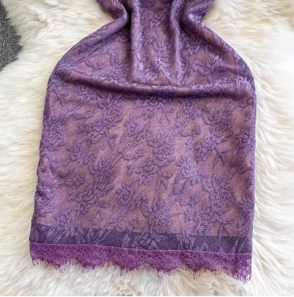 Backless Embroidery Lace Slip Dress