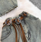 Vintage Denim Camisole & Skirt 2Pcs