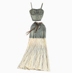 Vintage Denim Camisole & Skirt 2Pcs