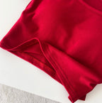 One-shoulder Midriff-baring Padded Top