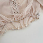 Off-shoulder Chiffon Top & Skirt 2Pcs