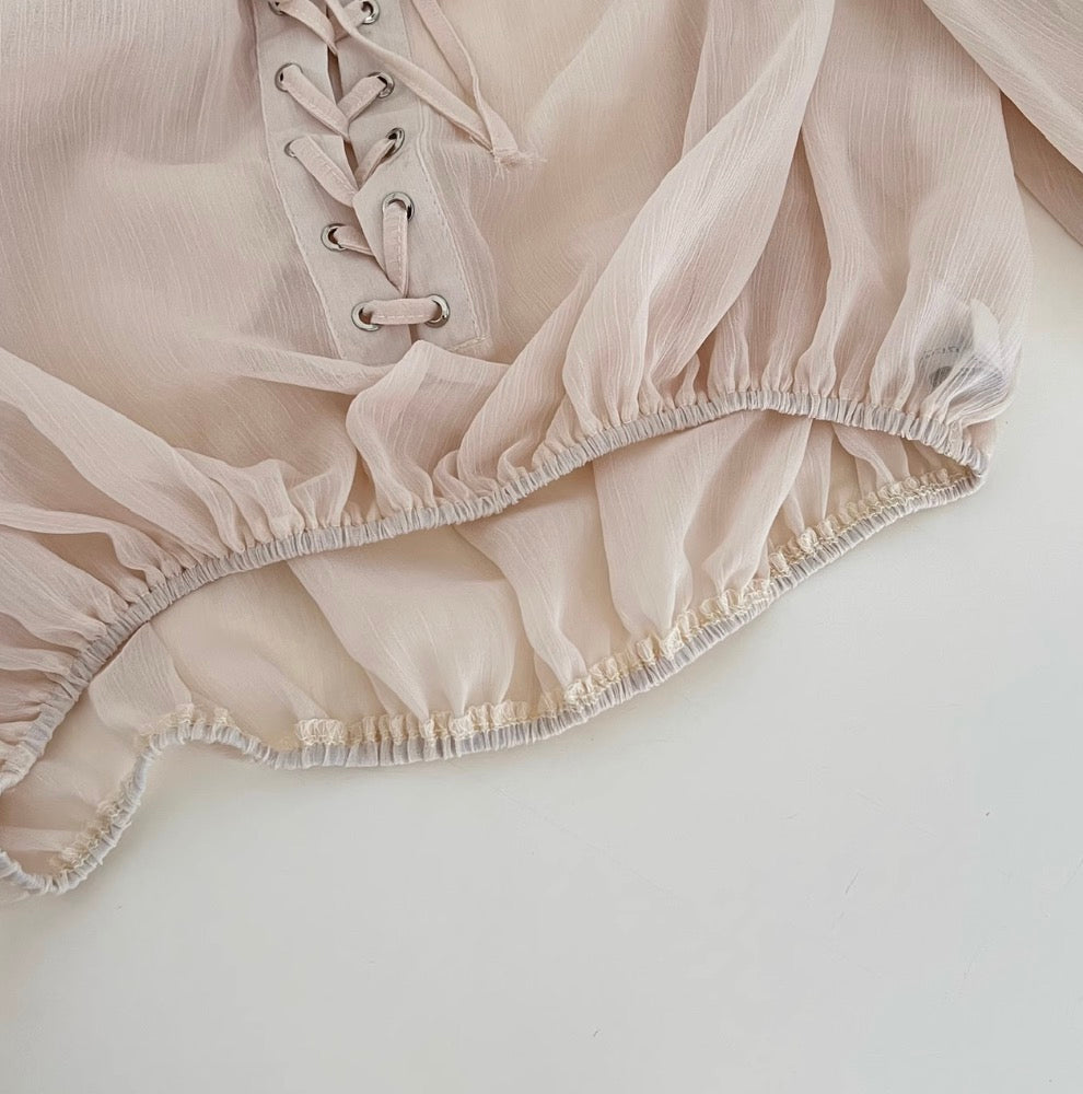Off-shoulder Chiffon Top & Skirt 2Pcs