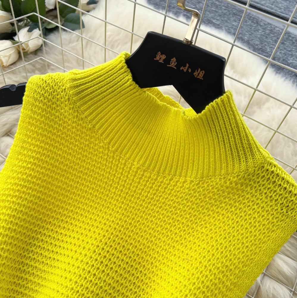 High-end Fringed Sleeveless Knit Dress