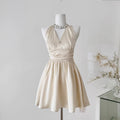 Back Bow-tie Party Halter Dress