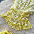Backless Halter Top & Skirt 2Pcs