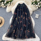 Sweetie Butterfly Sequined Mesh Skirt