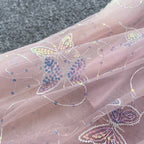 Sweetie Butterfly Sequined Mesh Skirt
