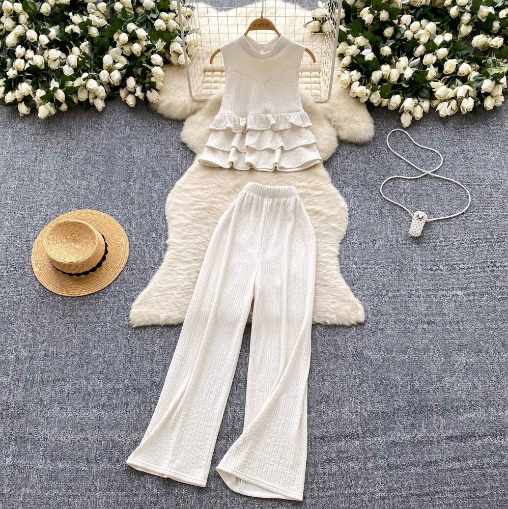 Sweetie Ruffled Top & Trousers 2Pcs