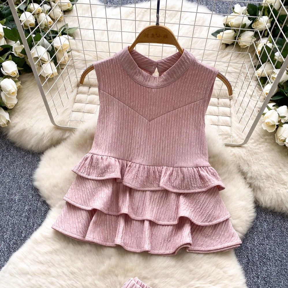 Sweetie Ruffled Top & Trousers 2Pcs