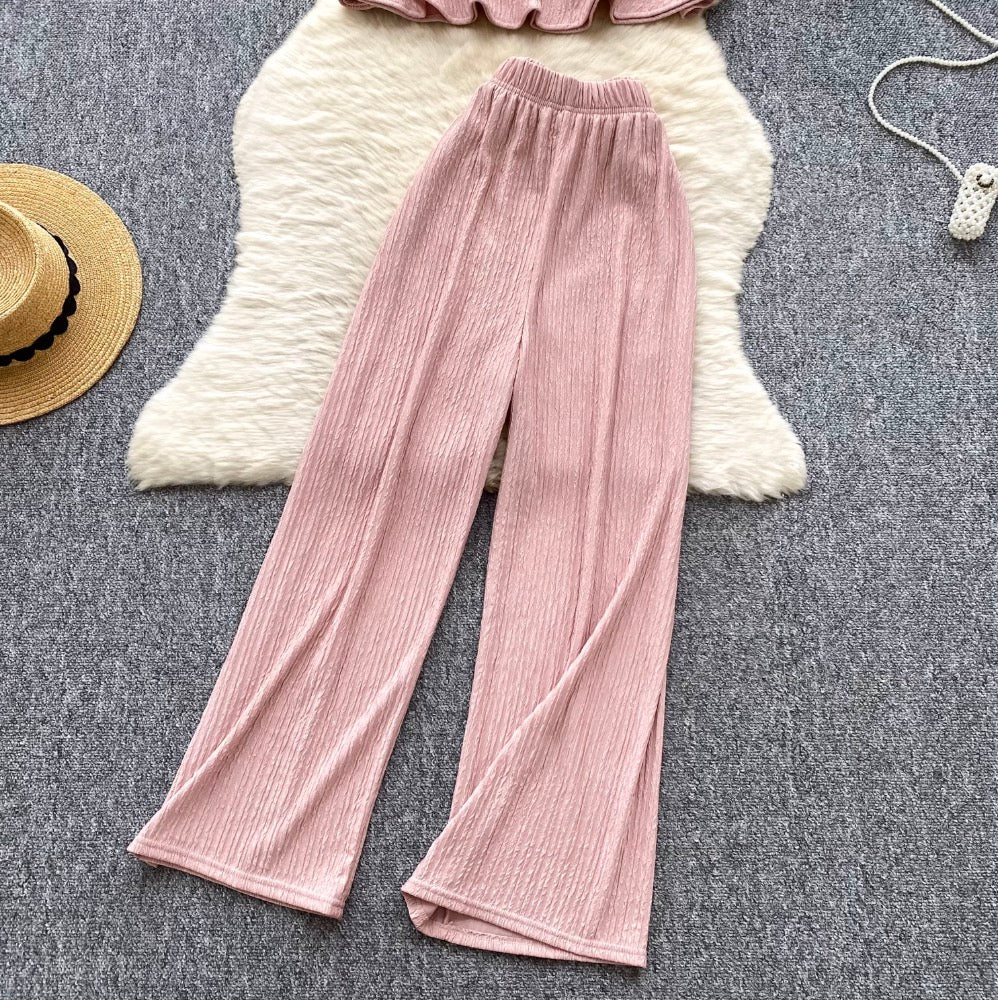 Sweetie Ruffled Top & Trousers 2Pcs