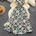 Bohemian Style Pattern Printed Slip Dress