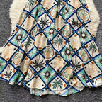Bohemian Style Pattern Printed Slip Dress