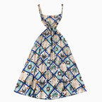 Bohemian Style Pattern Printed Slip Dress