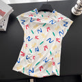 Chic Round Collar Printed T-shirt