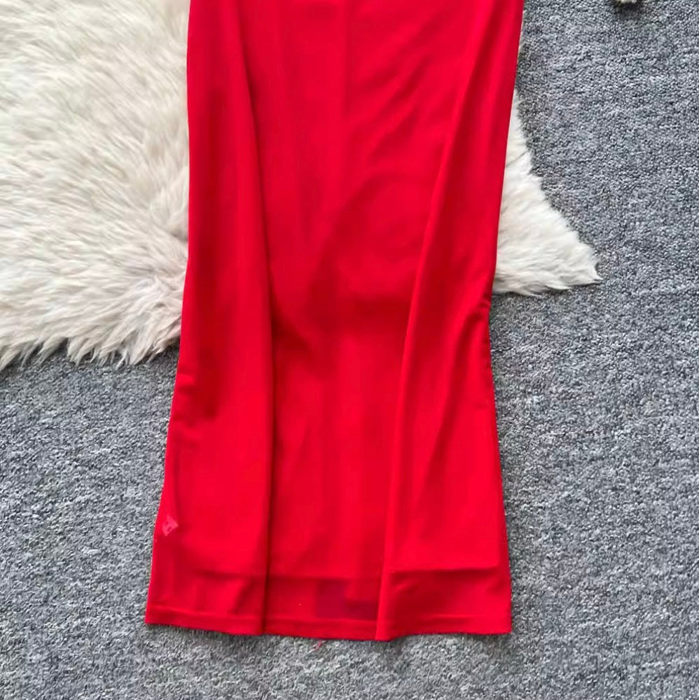 Vintage Plate Button Top & Skirt 2Pcs