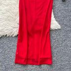 Vintage Plate Button Top & Skirt 2Pcs