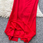Vintage Plate Button Top & Skirt 2Pcs