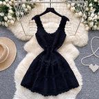 Vintage U-neck Knitted Slip Dress