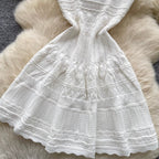 Vintage U-neck Knitted Slip Dress