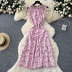 Elegant Beaded Embroidered Floral Dress