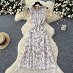Elegant Beaded Embroidered Floral Dress