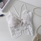 Beaded Crochet Padded Butterfly Camisole