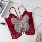 Beaded Crochet Padded Butterfly Camisole