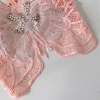 Beaded Crochet Padded Butterfly Camisole