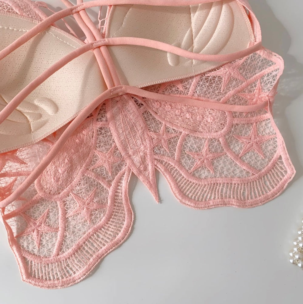 Beaded Crochet Padded Butterfly Camisole