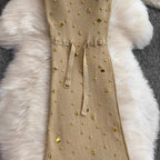 Chic Beaded Knitted Slip Dress