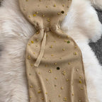 Chic Beaded Knitted Slip Dress