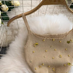 Chic Beaded Knitted Slip Dress