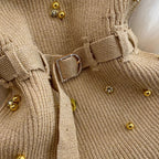 Chic Beaded Knitted Slip Dress