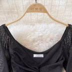 Chic V-neck Knotted Mesh Dress