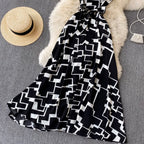 Niche Geometric Printed Shirt Dress