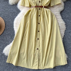 Vintage Short-sleeve Shirt Dress