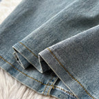 Chic Denim Split Bustier Dress
