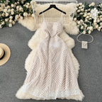 Delicate Embroidered Mesh Slip Dress