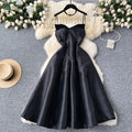 Elegant A-line Slip Dress with Choker