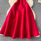 Elegant A-line Slip Dress with Choker